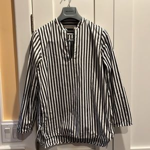 everlane women’s striped cotton tunic size 8